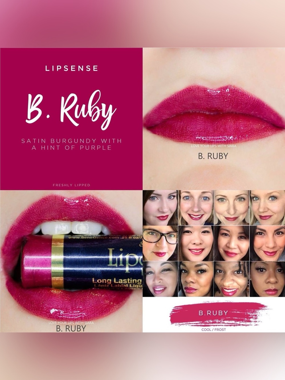 LipSense B. Ruby - Deep Berry Pink